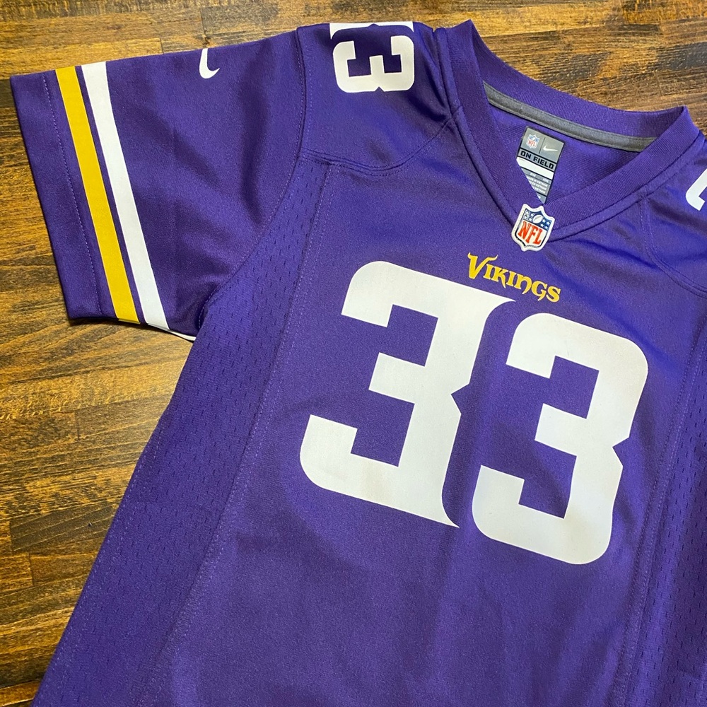 Nike On Field Minnesota Vikings Kids Youth Home Jersey Dalvin Cook #33 Size L 14